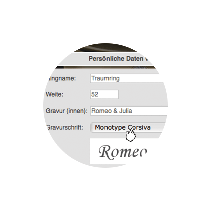 Personalizované gravírování a velikost prstenu