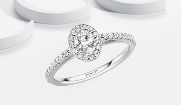 Zásnubní prsteny Halo — elegantní a poutavé | acredo